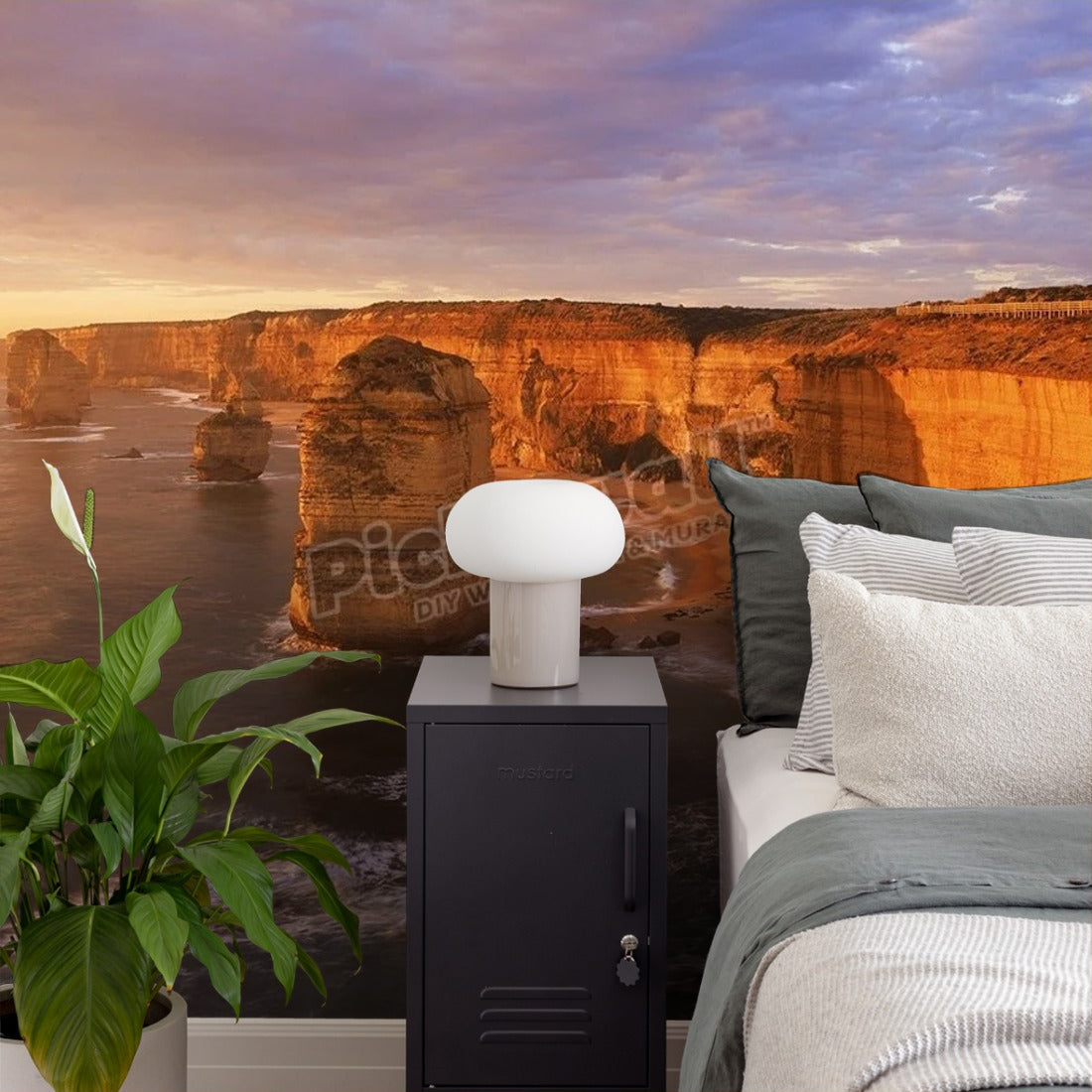The Twelve Apostles wallpaper in a bedroom - Pickawall