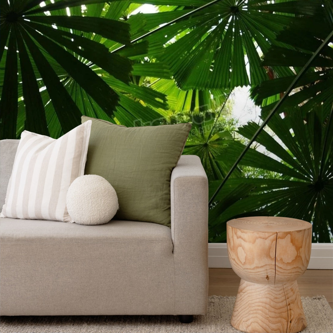 Flora and Fauna - Palm wallpaper in a living room - Pickawall