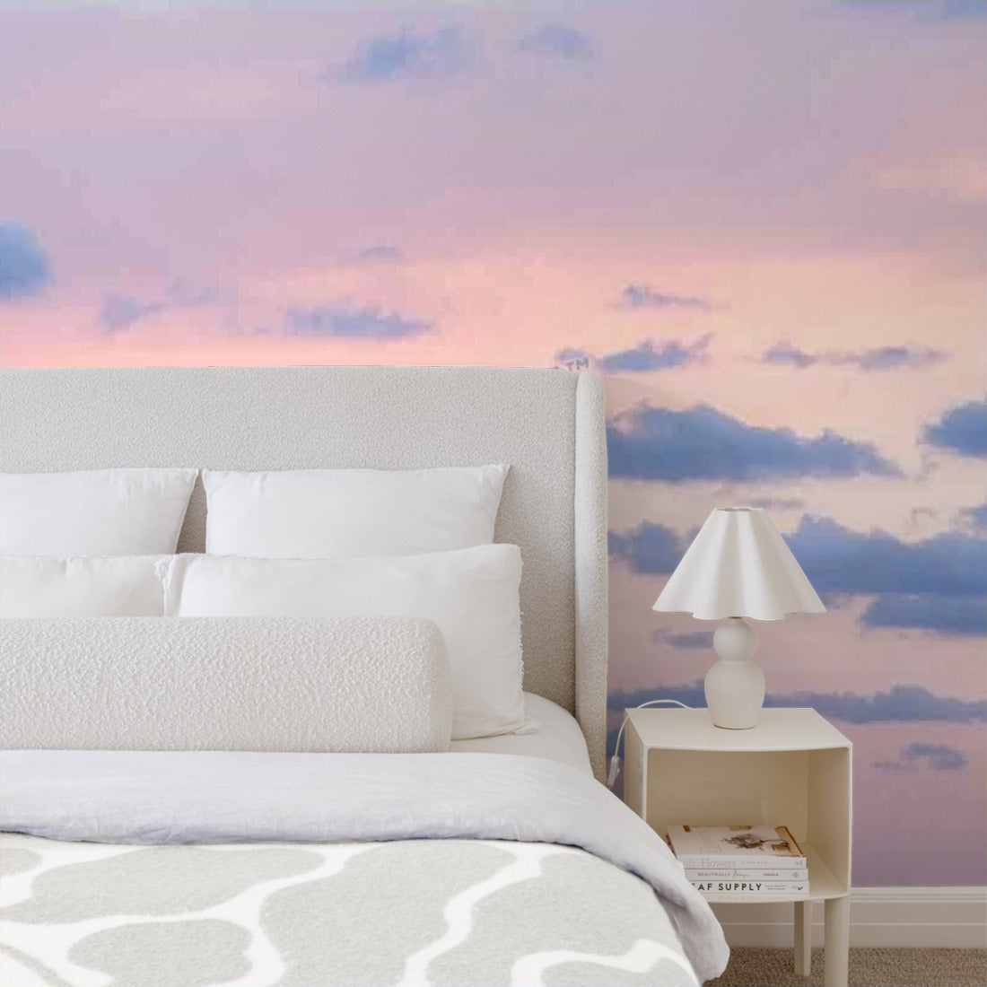 Clouds mist wallpaper in a bedroom - Pickawall