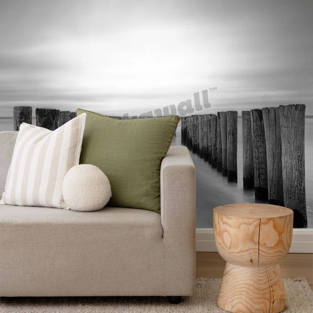 Groynes wallpaper in a living room - Pickawall