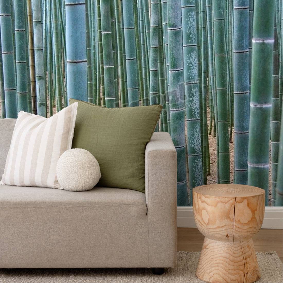Bamboo forest wallpaper in a living room - Pickawall