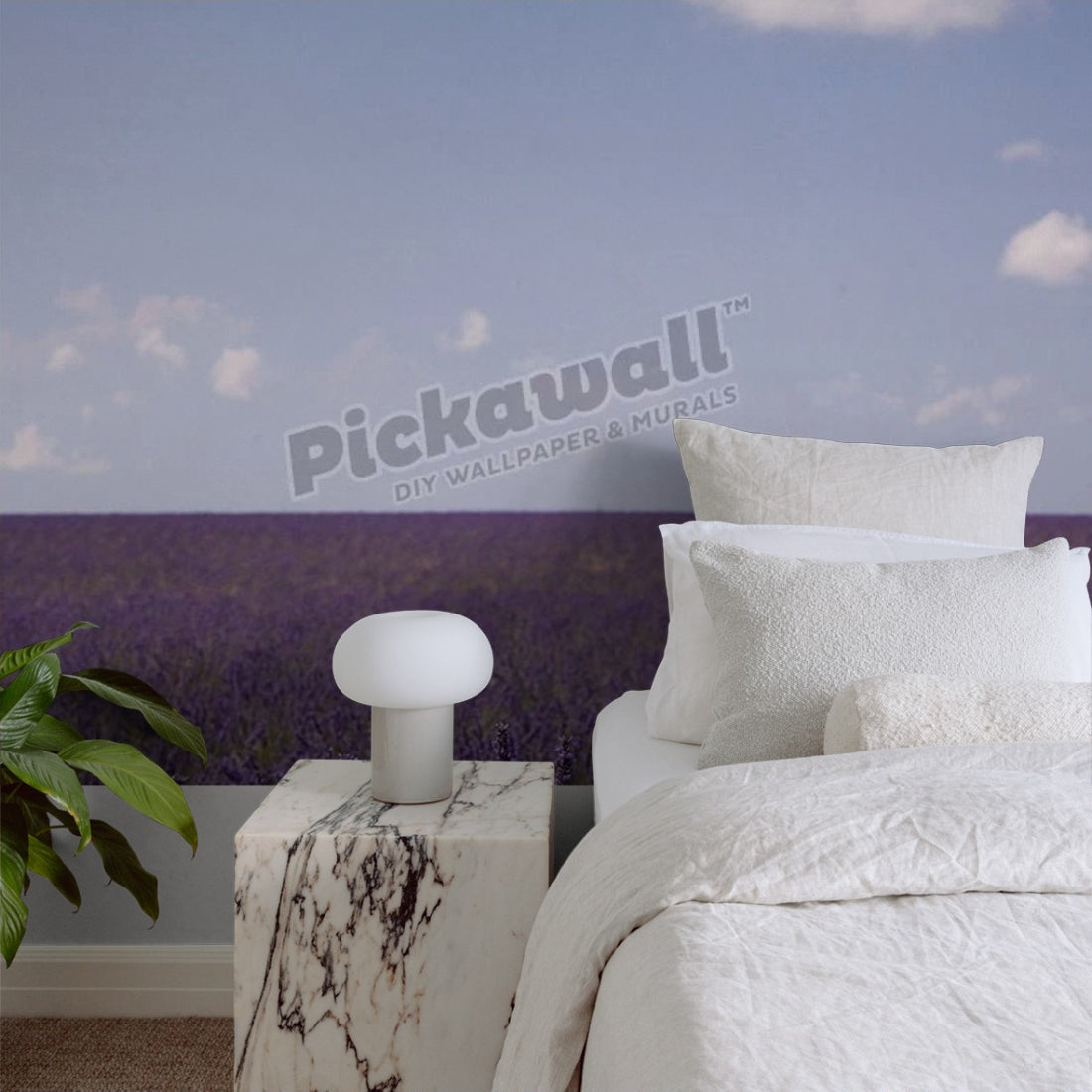 Land - Lavandar field, Provence wallpaper in a bedroom - Pickawall