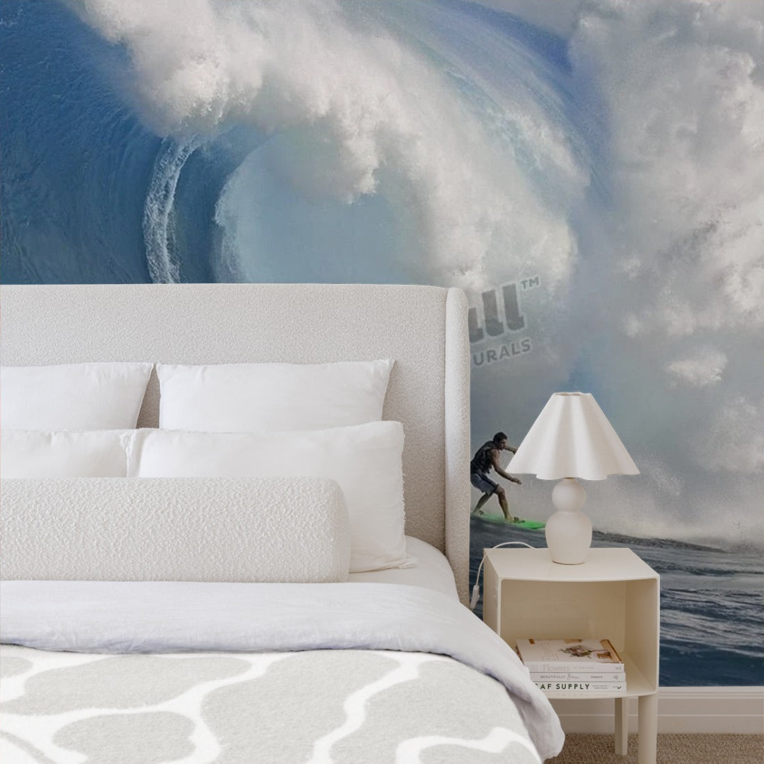 Sports - Surfer riding large wave wallpaper in a bedroom - Pickawall