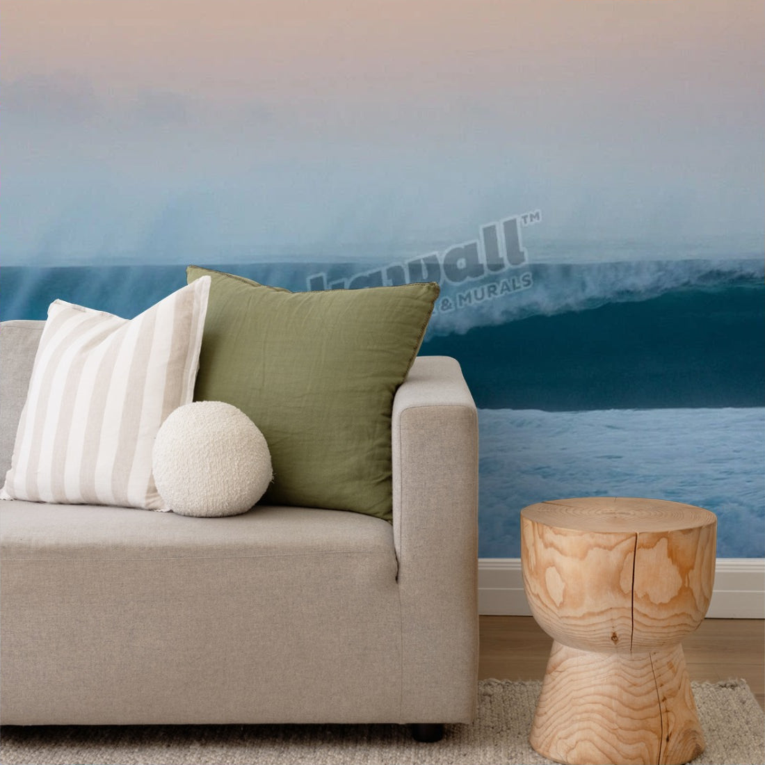 Perfect tubes in Hawaii wallpaper in a living room - Pickawall