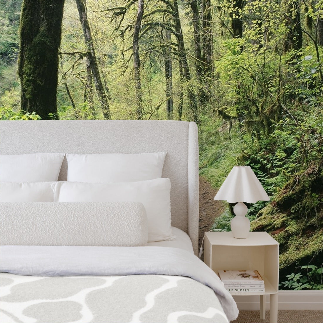 Rain forest trail' wallpaper in a bedroom - Pickawall