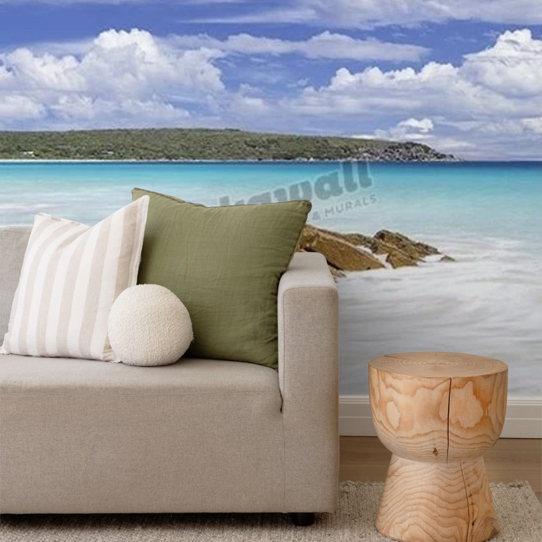 Bunker Bay wallpaper in a living room - Pickawall