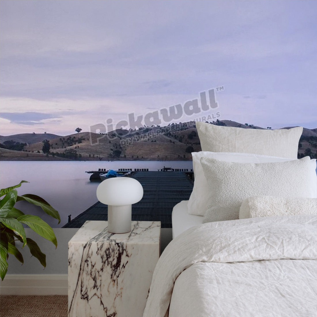 Looking Out, Lake Eildon wallpaper in a bedroom - Pickawall