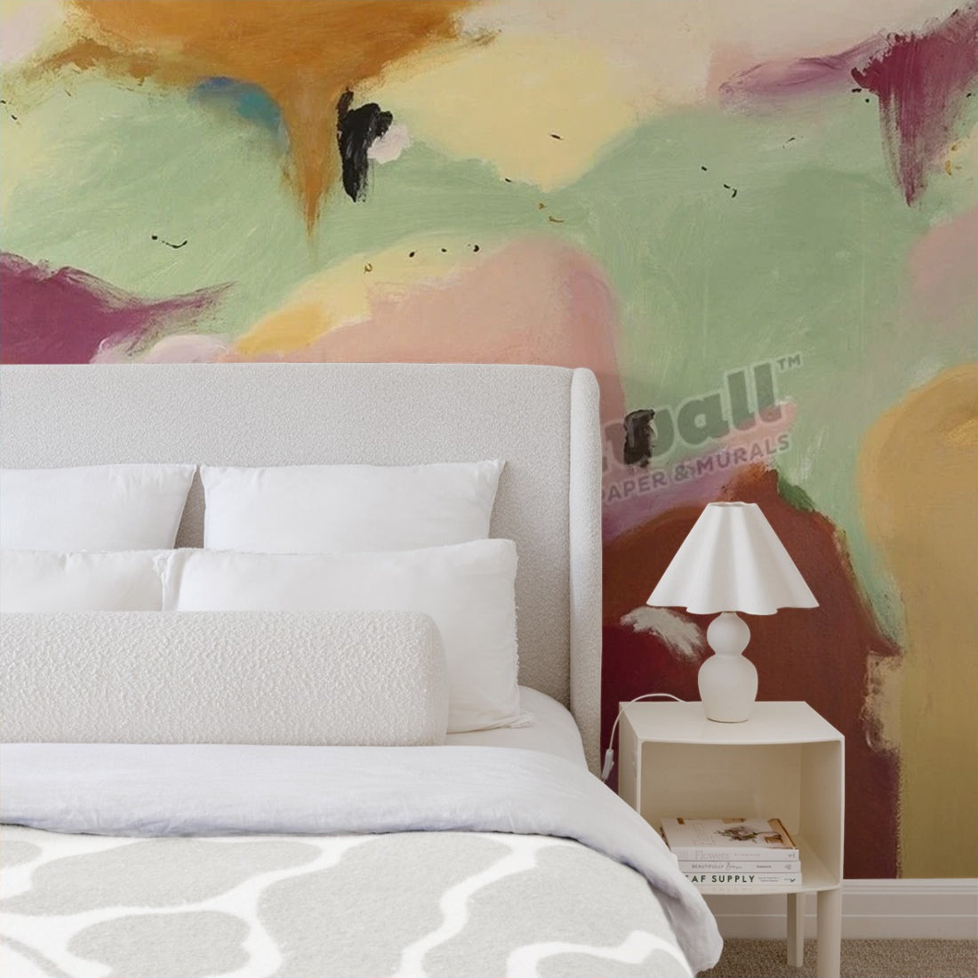 Pastel Dream wallpaper in a bedroom - Pickawall