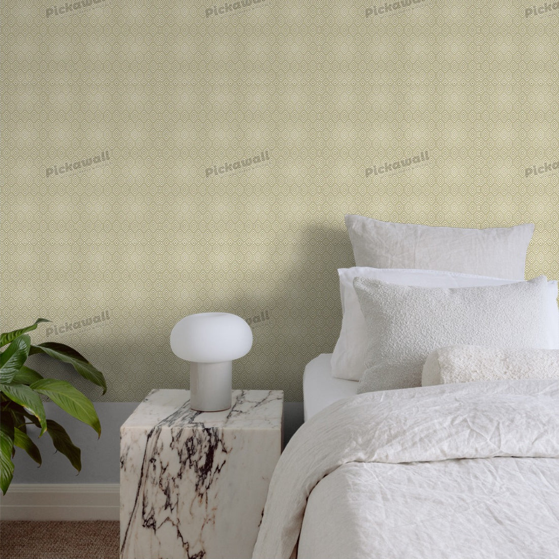 Diamond wallpaper in a bedroom - Pickawall