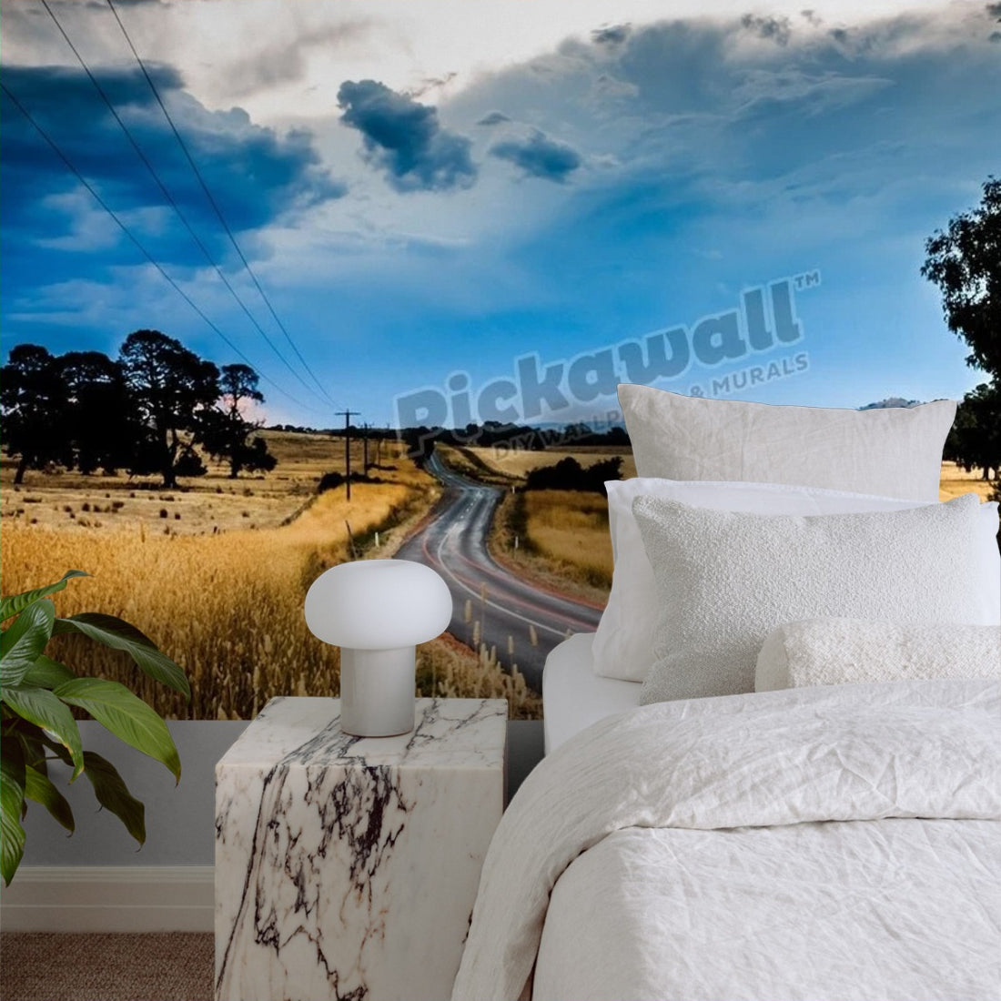 Thunder Strikes wallpaper in a bedroom - Pickawall