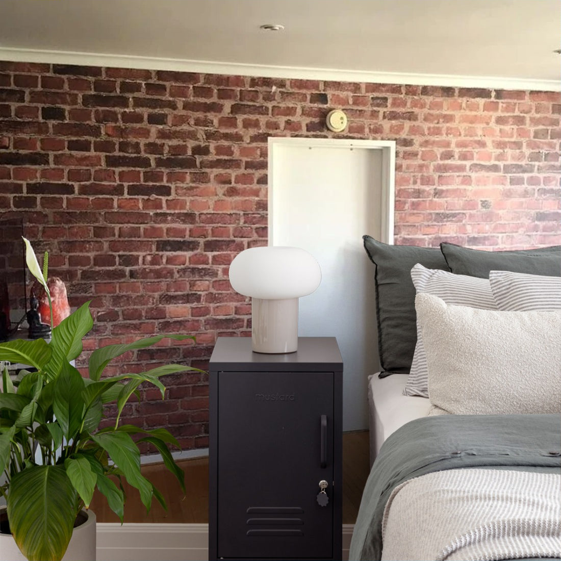 Brick wallpaper Hallway wallpaper in a bedroom - Pickawall