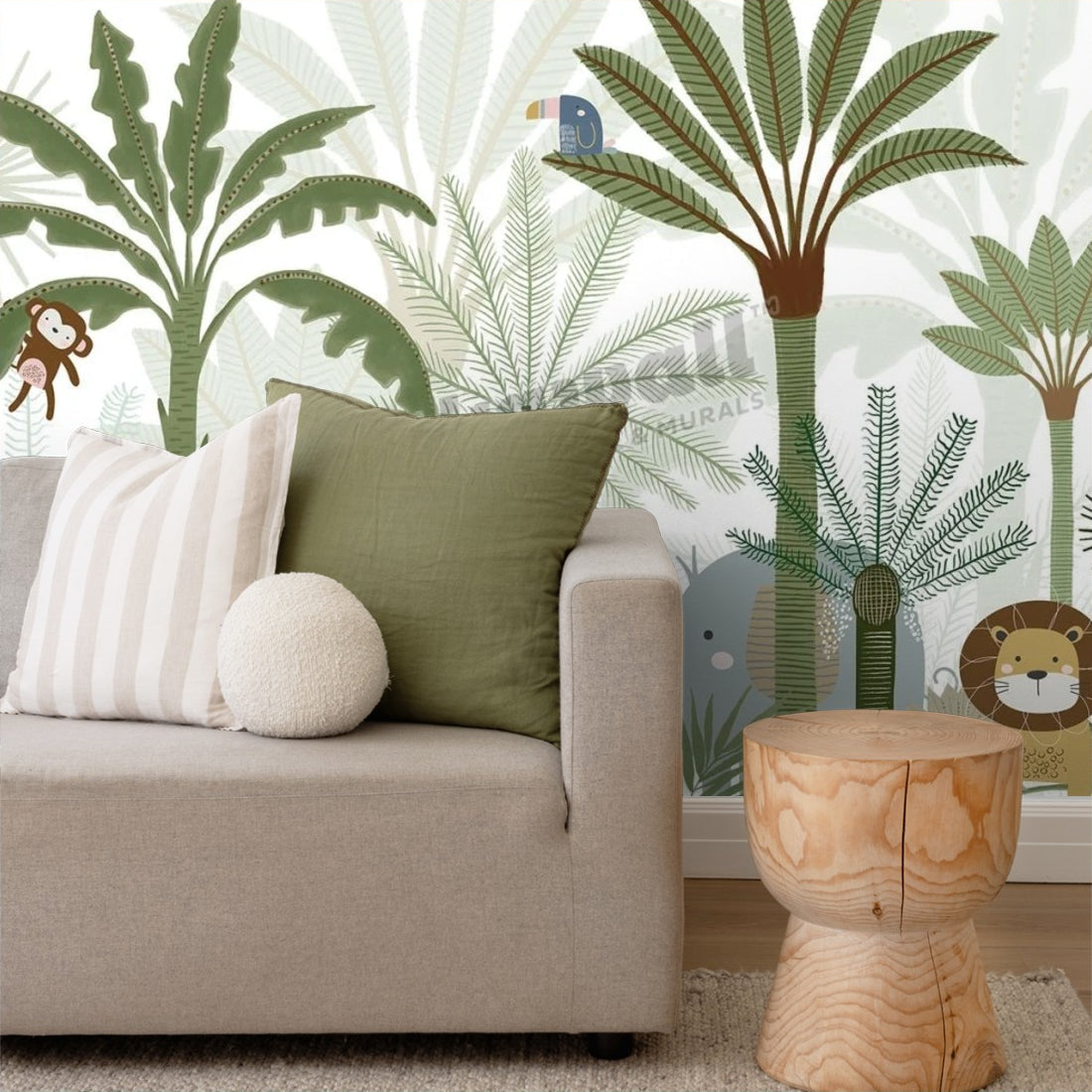 Savannah Joy by Oliver Robins wallpaper in a living room - Pickawall