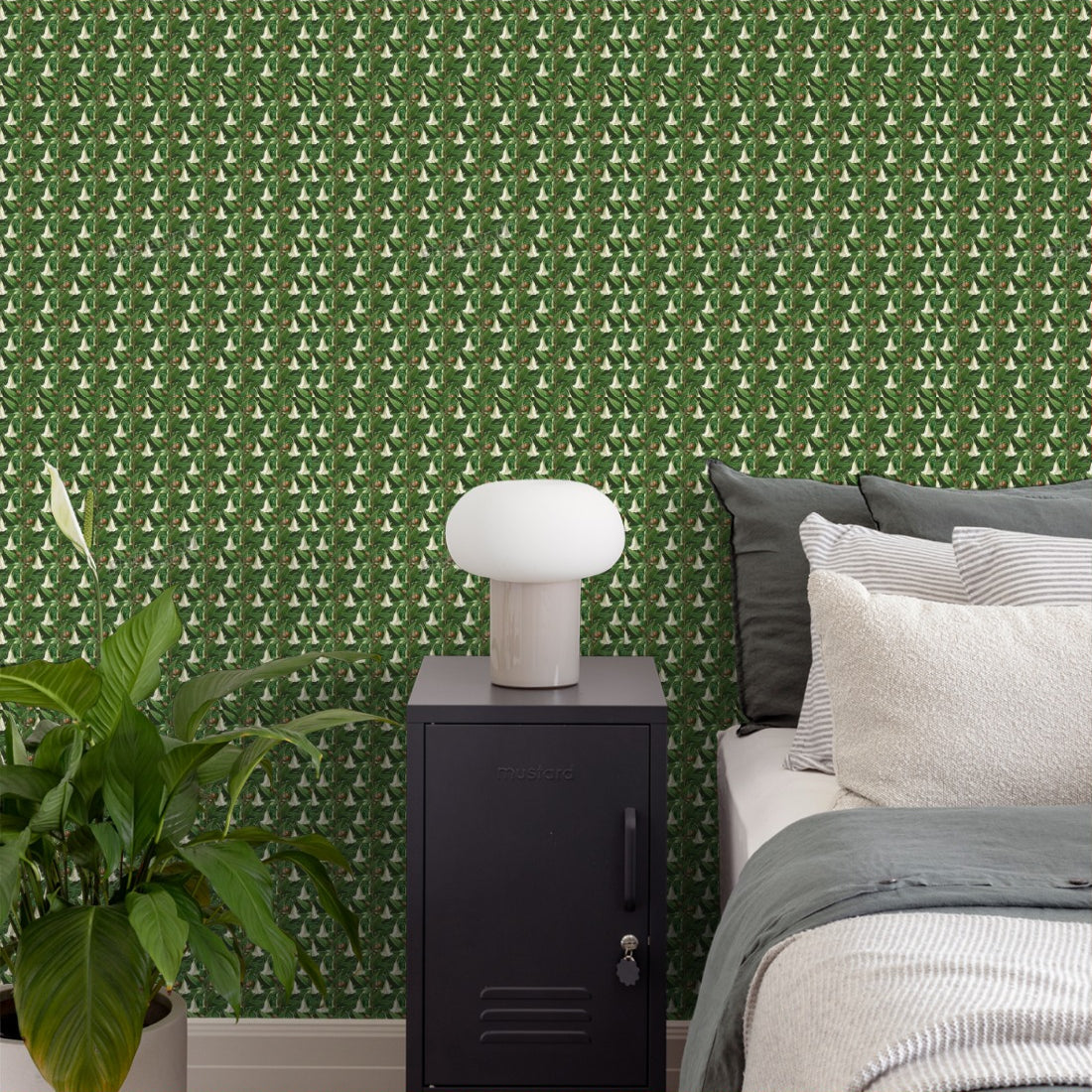 The Woods by Loren Shoemark wallpaper in a bedroom - Pickawall