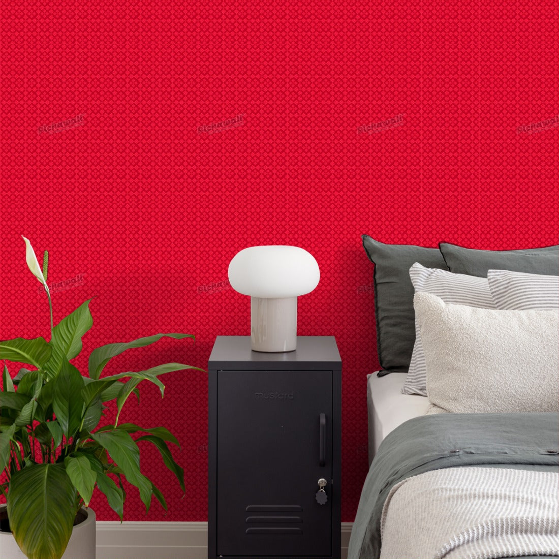 Snowflake Watermelon by Loren Shoemark wallpaper in a bedroom - Pickawall