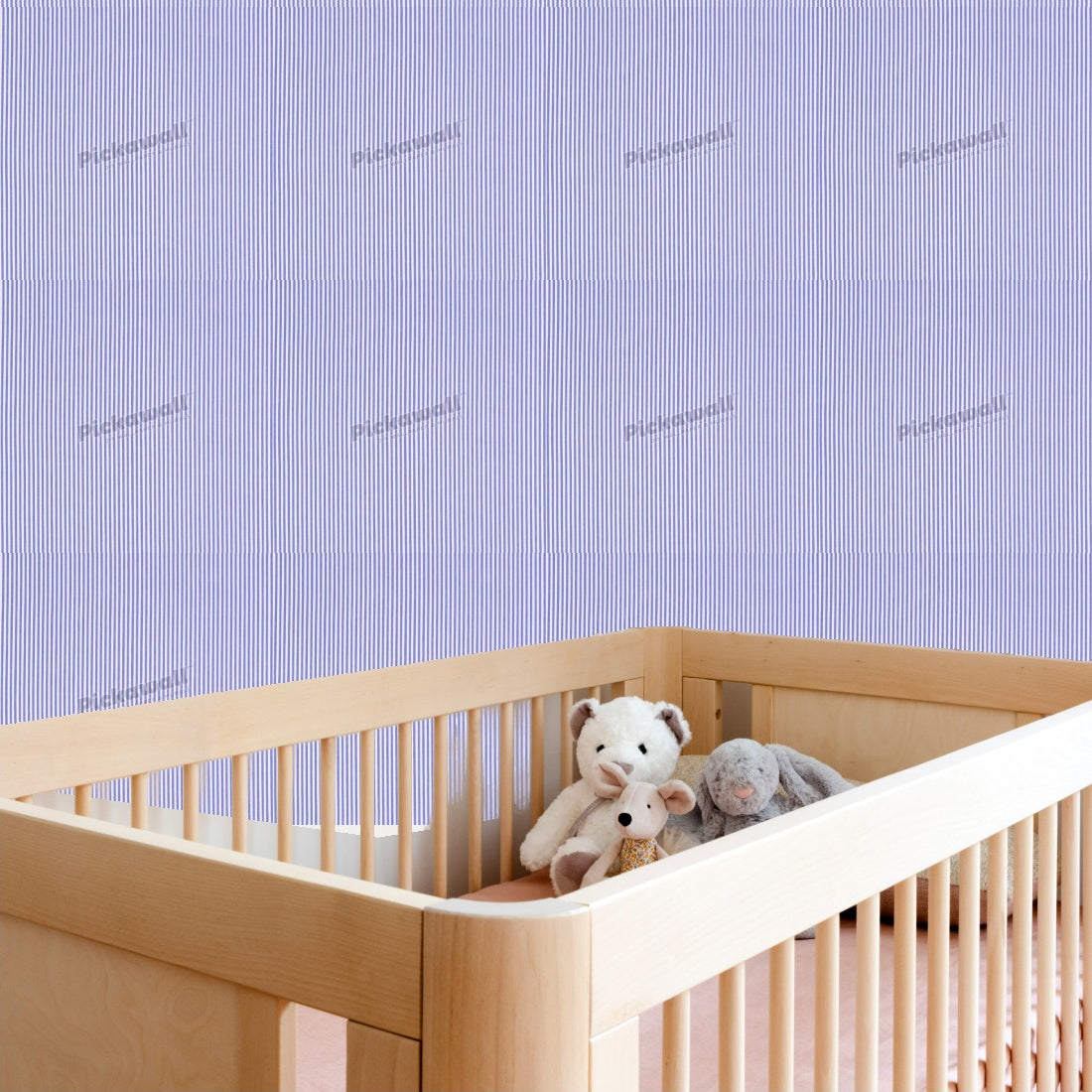 Stripe wallpaper in a nursery - Pickawall