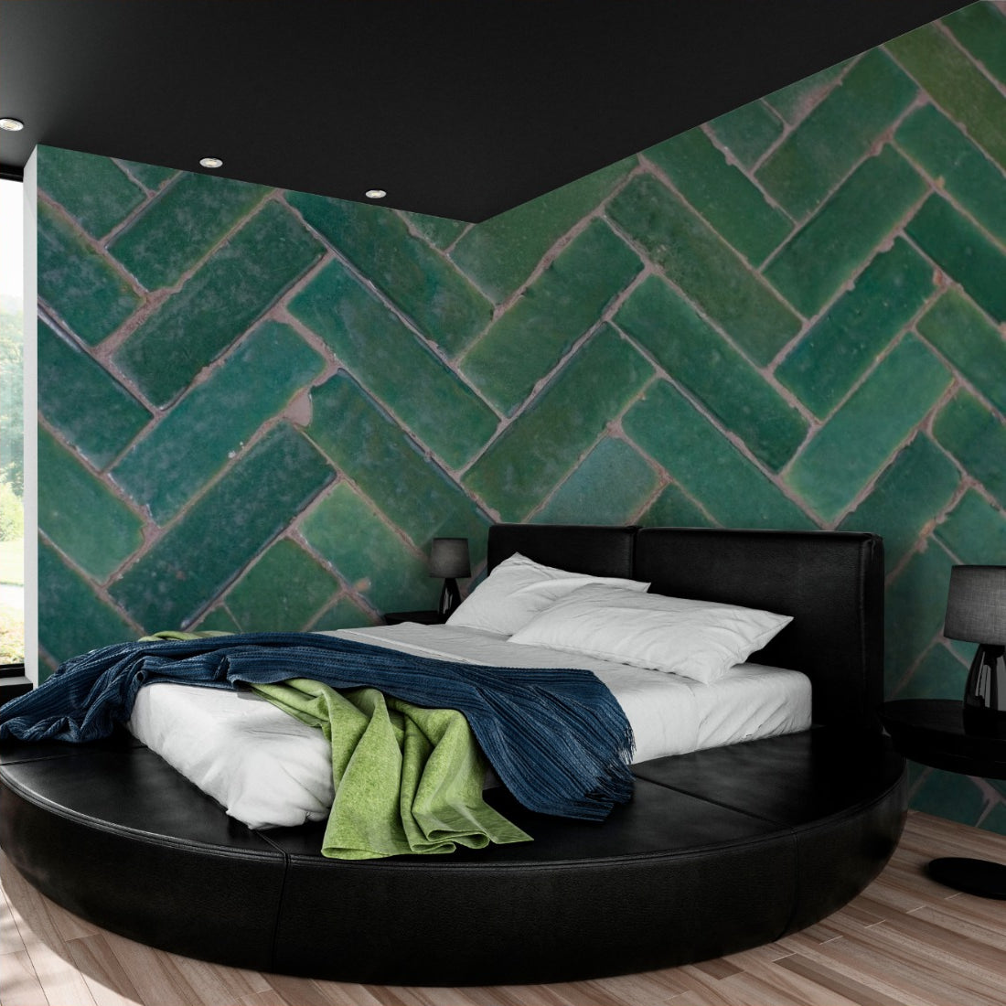 Zellij Tile in palace wallpaper in a bedroom - Pickawall