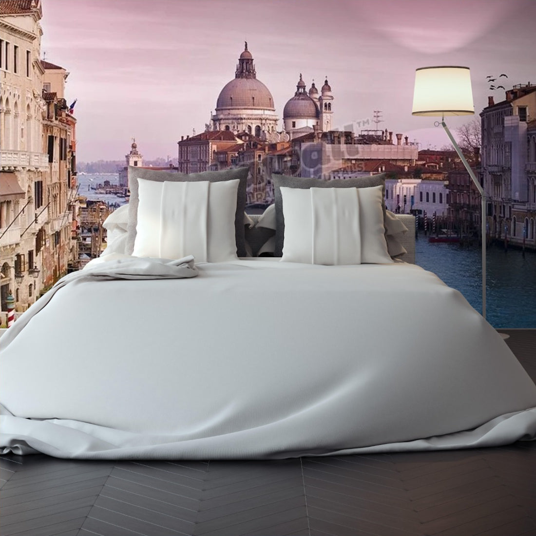 Venice Canale Grande Italy wallpaper in a bedroom - Pickawall