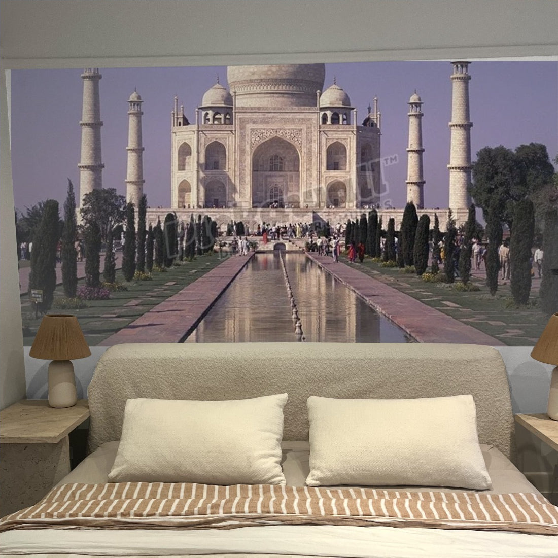 Taj Mahal, india wallpaper in a bedroom - Pickawall