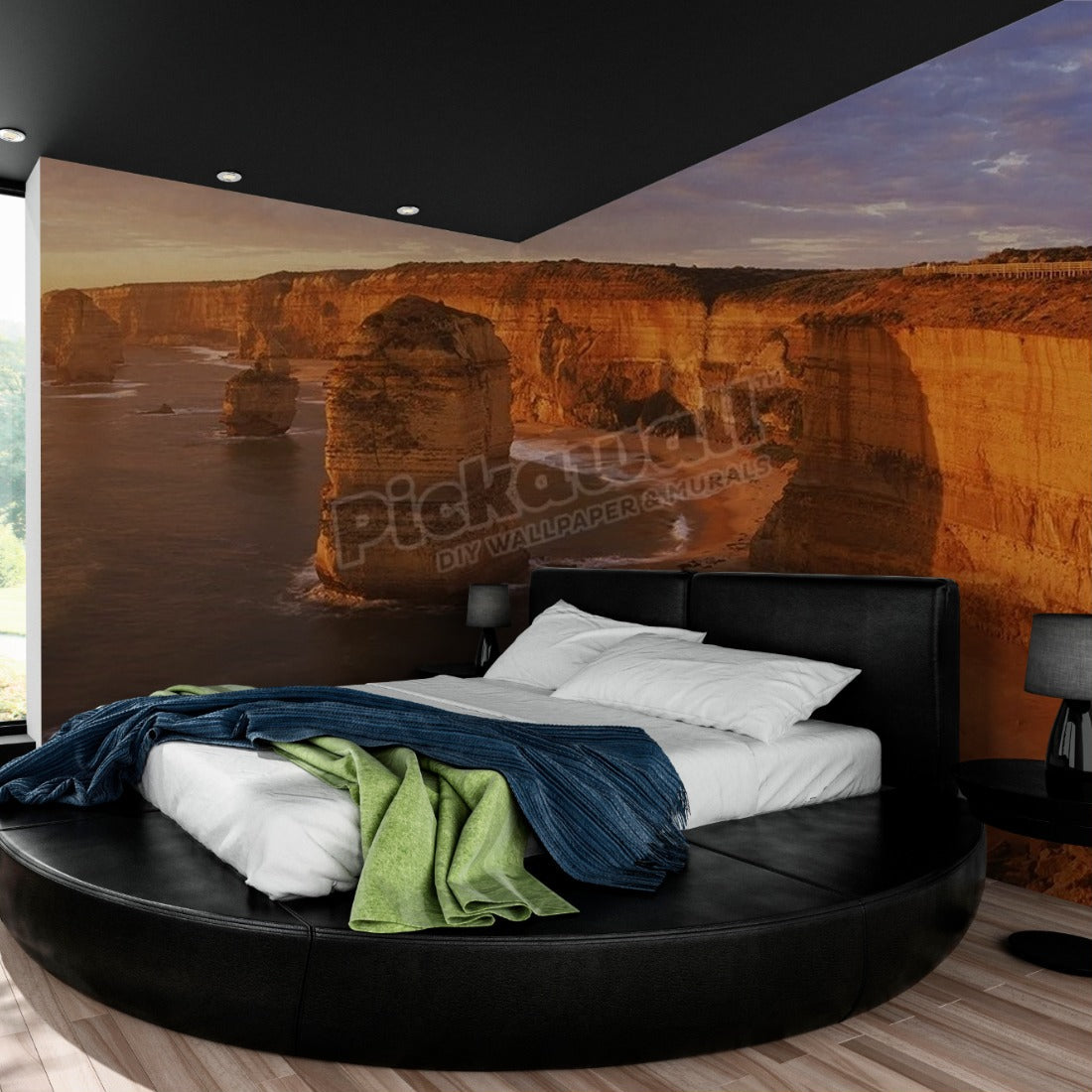 The Twelve Apostles wallpaper in a bedroom - Pickawall
