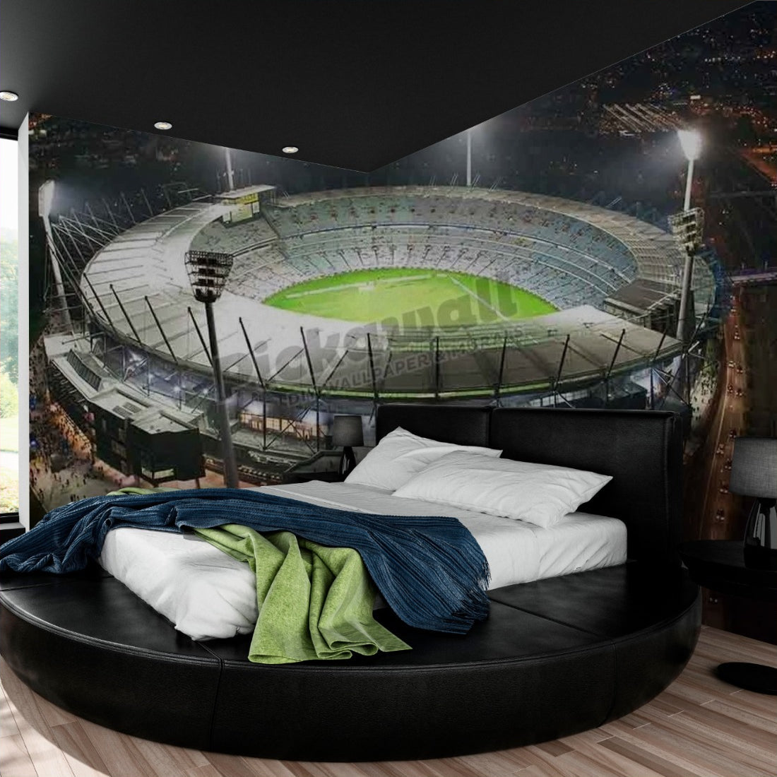 Aerial Melbourne Cricket Ground, MCG, Australia. wallpaper in a bedroom - Pickawall