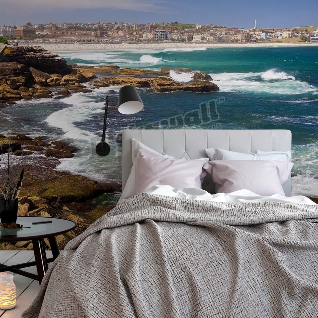 Bondi Beach, Sydney Summer wallpaper in a bedroom - Pickawall
