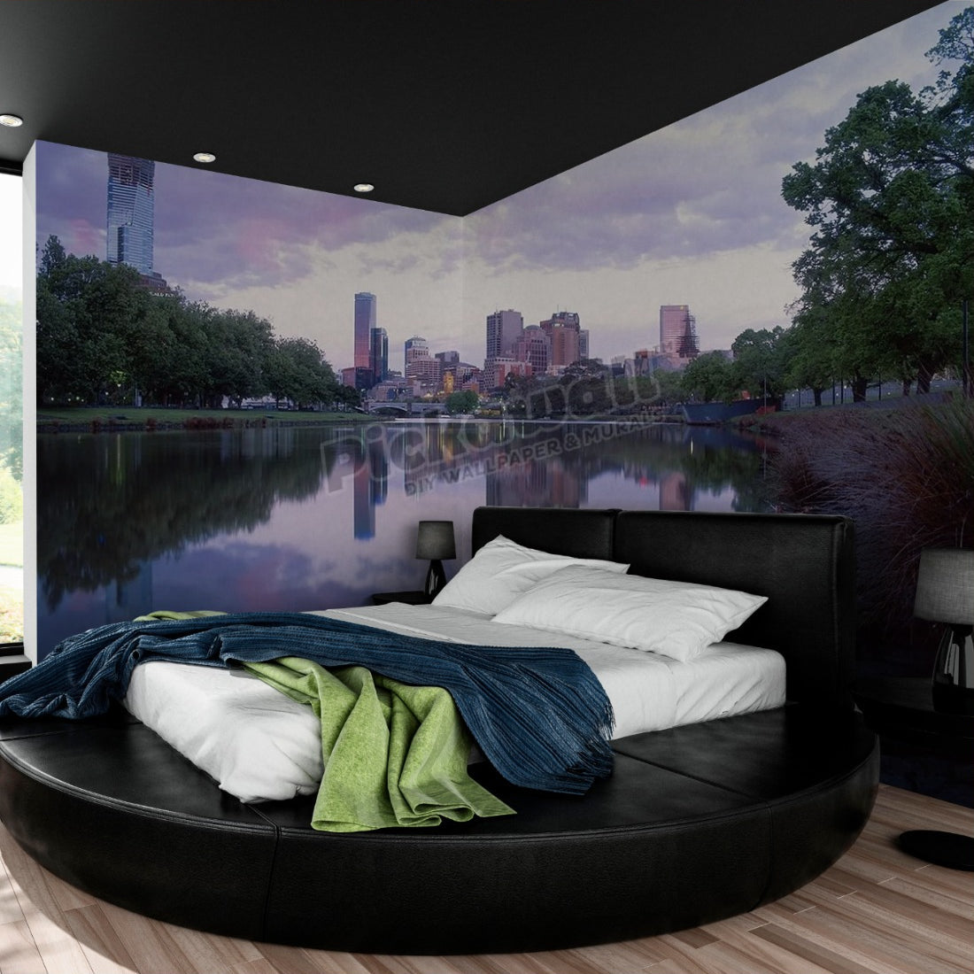 Yarra river, Melbourne wallpaper in a bedroom - Pickawall