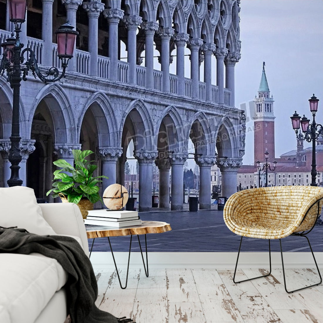 Piazzetta San Marco 2 wallpaper in a living room - Pickawall