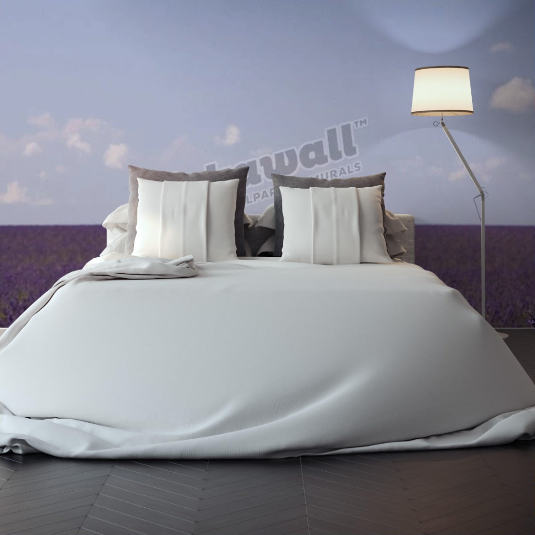 Land - Lavandar field, Provence wallpaper in a bedroom - Pickawall