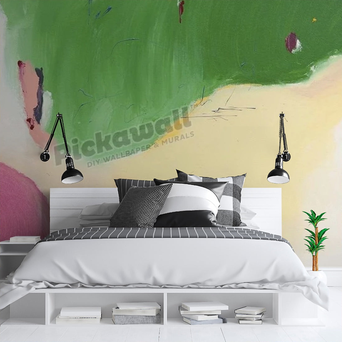 Colour Supreme wallpaper in a bedroom - Pickawall