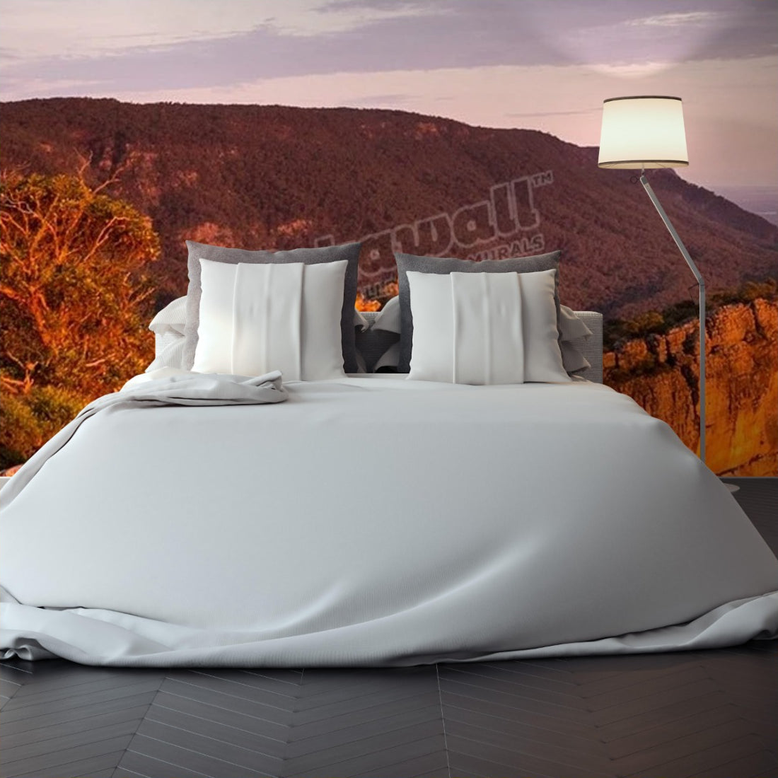 Grampians Cliff Face wallpaper in a bedroom - Pickawall