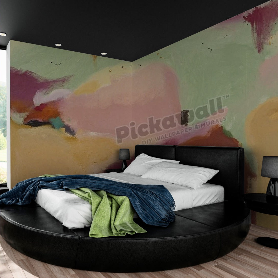 Pastel Dream wallpaper in a bedroom - Pickawall
