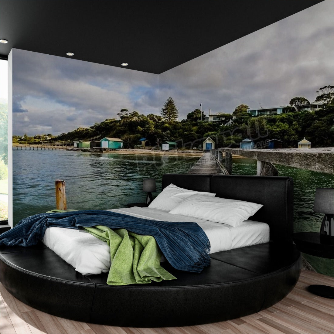 Shelley Beach Walkway wallpaper in a bedroom - Pickawall