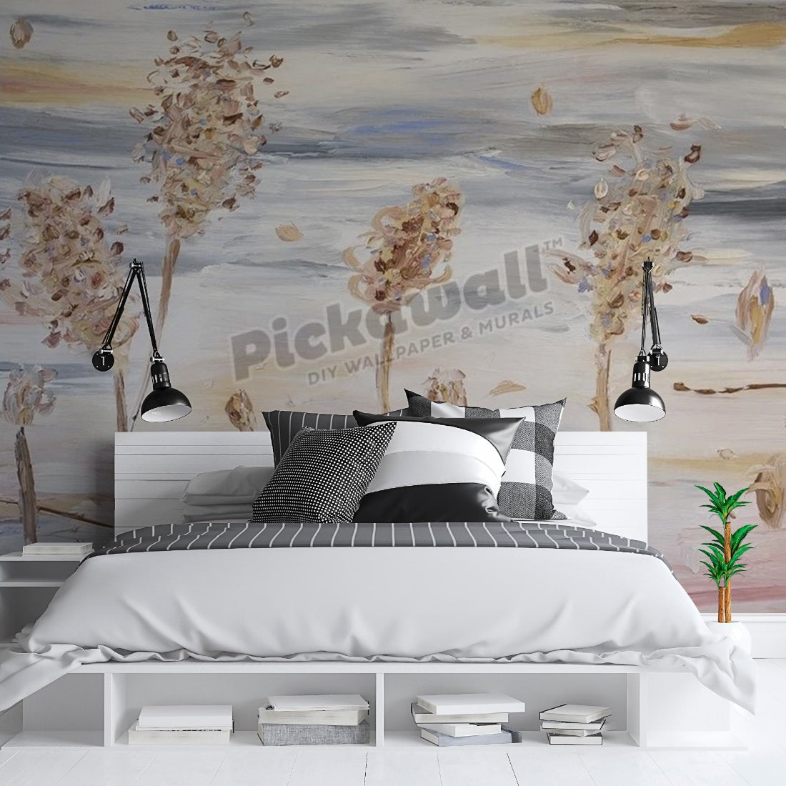 Summer Wind wallpaper in a bedroom - Pickawall
