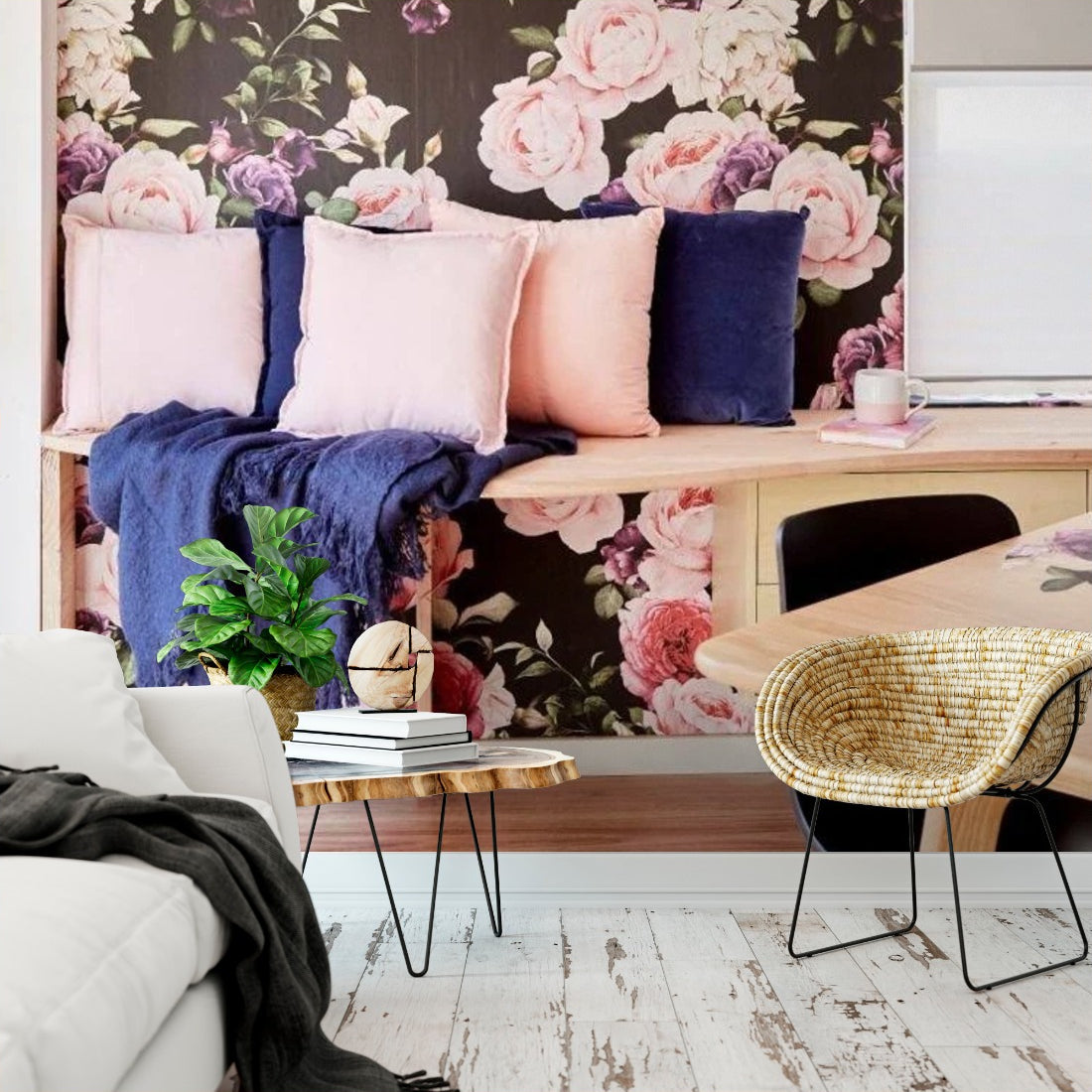 House Rules Showcase wallpaper in a living room - Pickawall