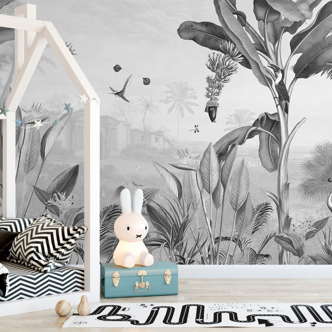 Botanical Beauty by Sir Edward wallpaper in a kids bedroom - Pickawall
