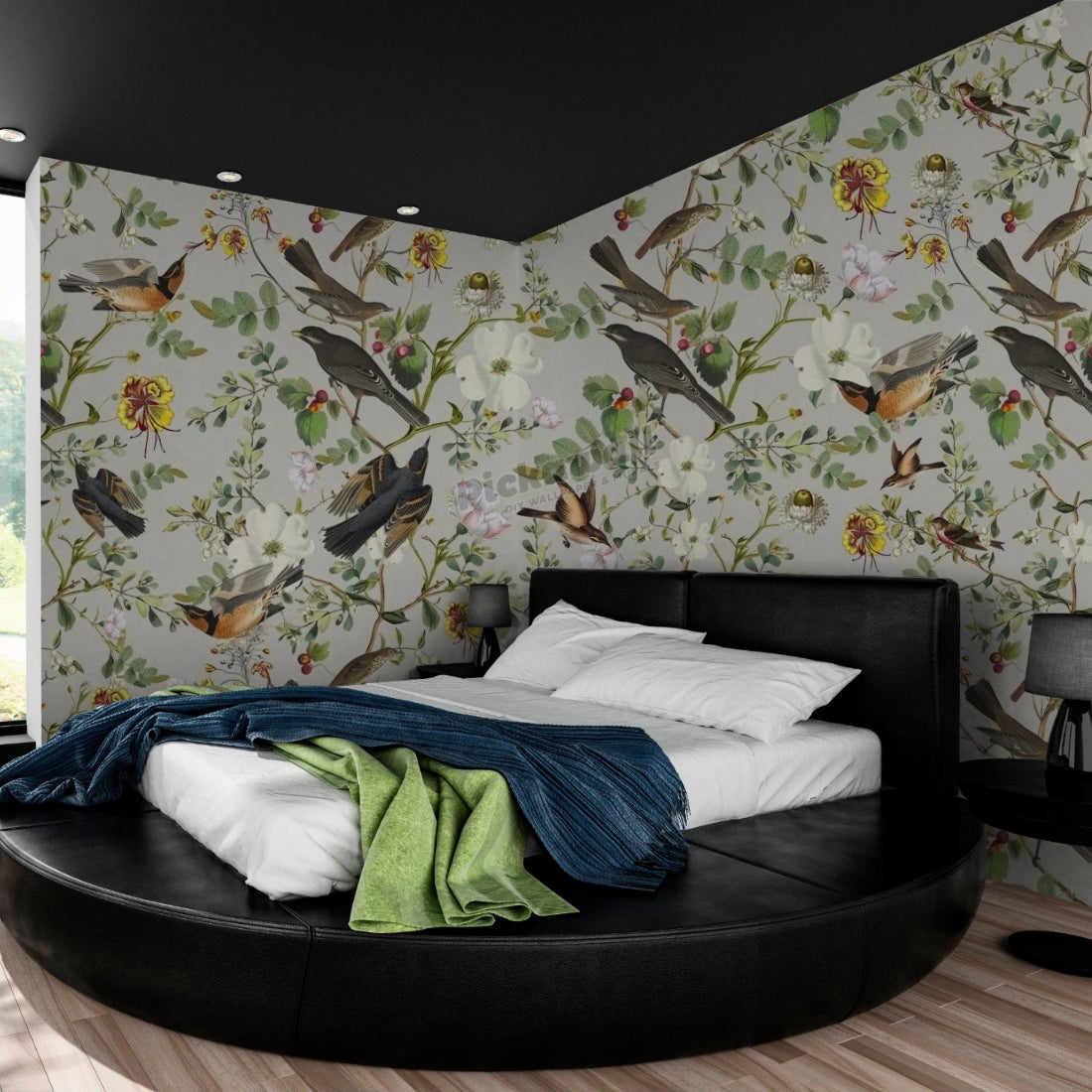 Bliss by Loren Shoemark wallpaper in a bedroom - Pickawall