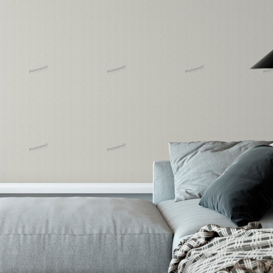 Linen Pinstripe Wallpaper wallpaper in a living room - Pickawall