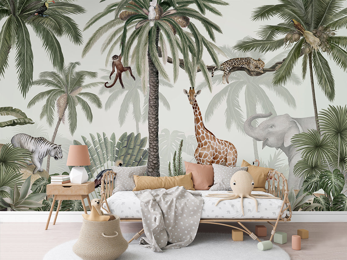 Tropical Jive by Kikki Belle wallpaper room view - Pickawall