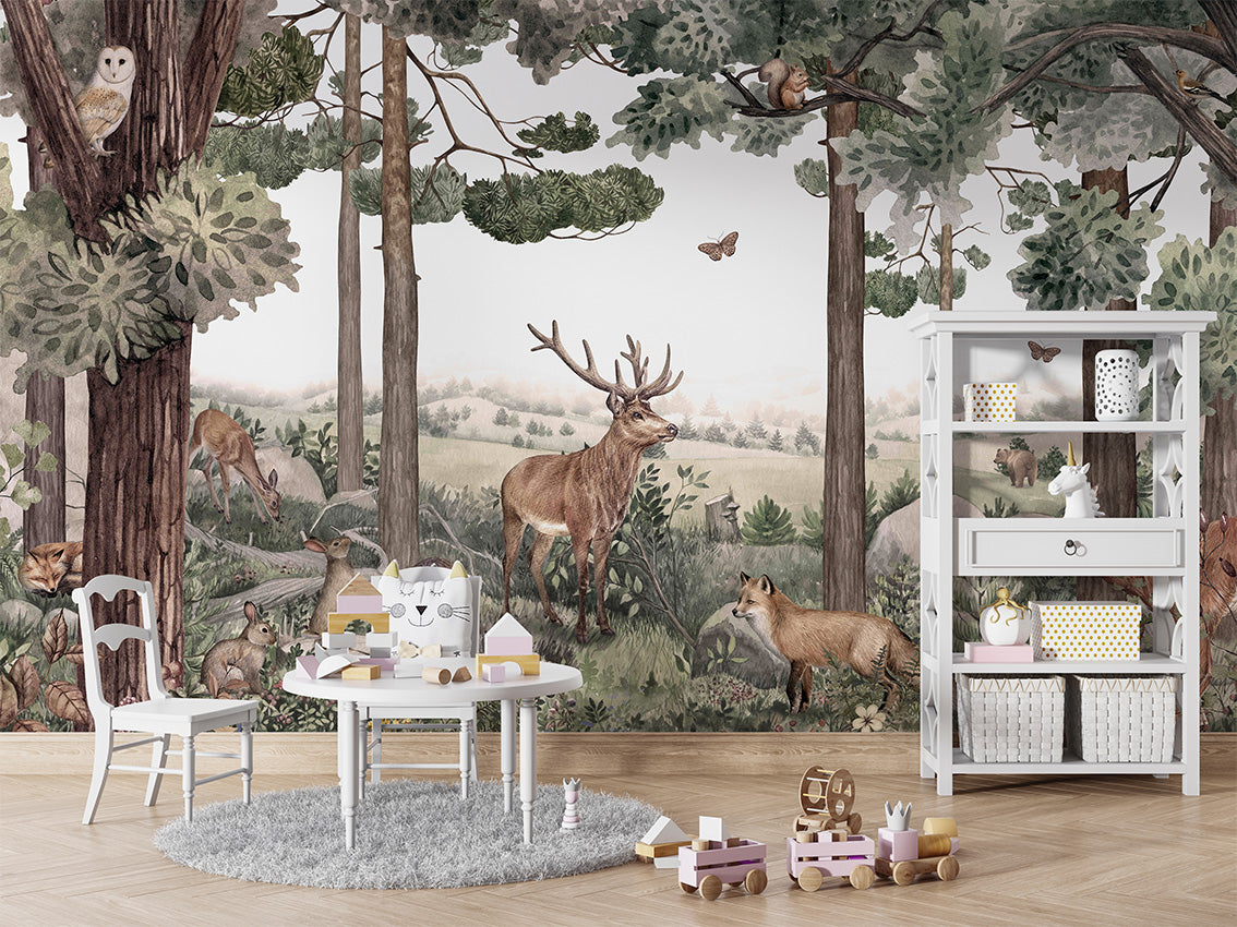 Forest Jive by Kikki Belle wallpaper room view - Pickawall