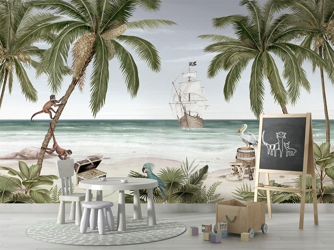 Bounty Beach by Kikki Belle wallpaper room view - Pickawall