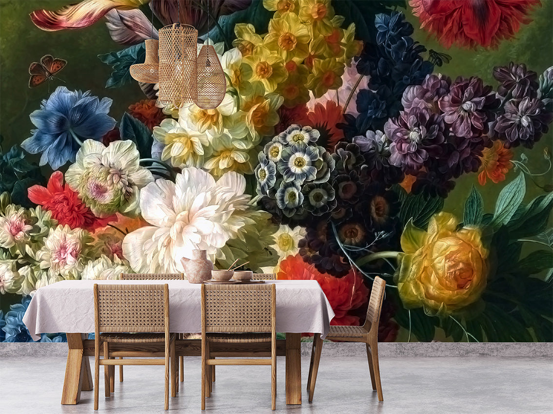 Flower Madness by Madam Blanc wallpaper room view - Pickawall