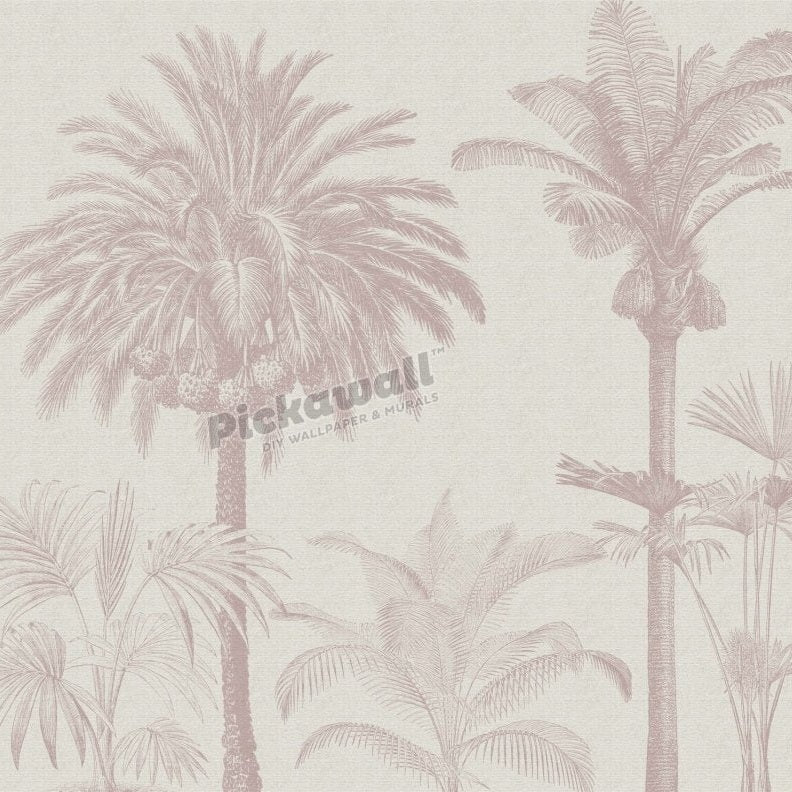 Pink Linen Palms - Pickawall