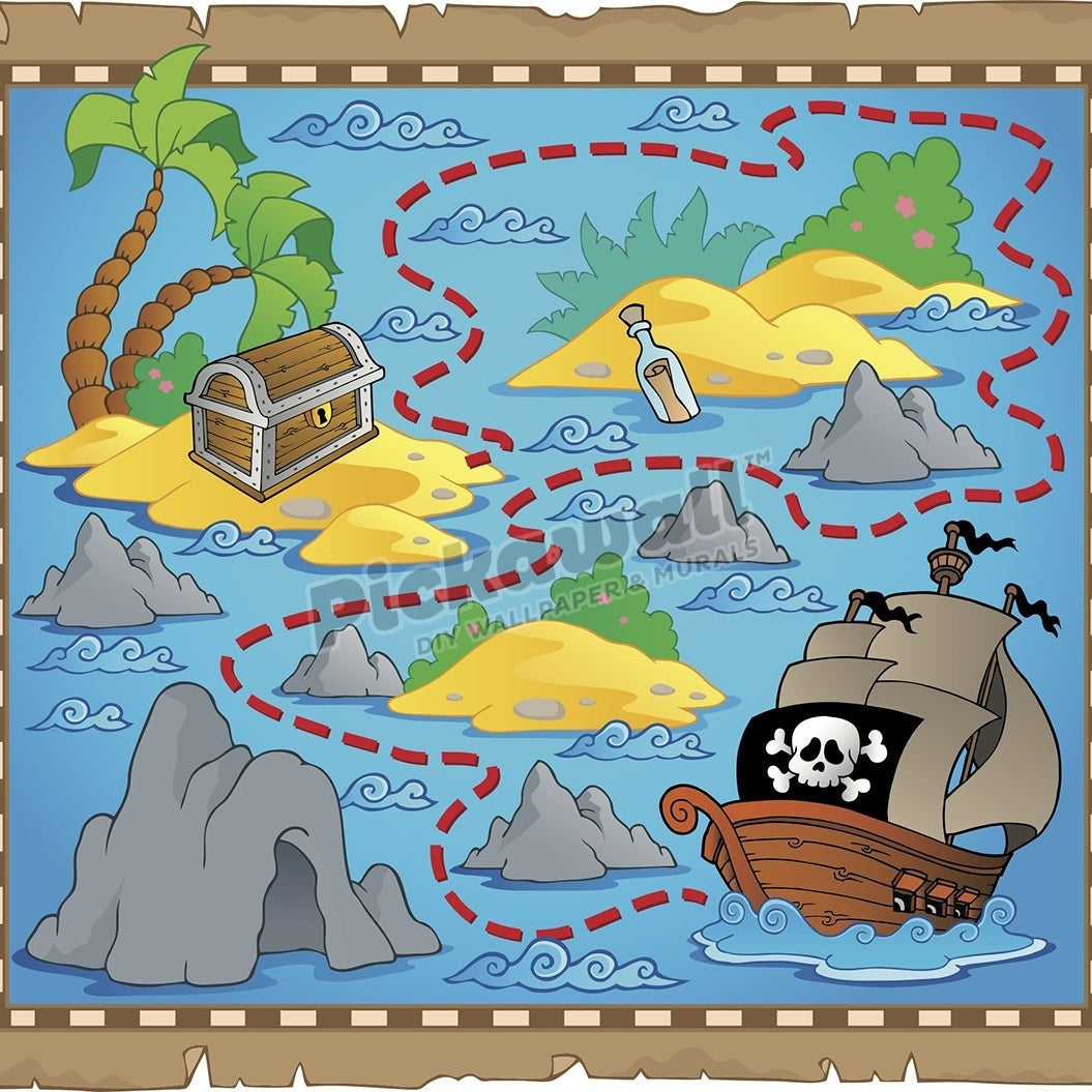 Pirates Treasure Map - Pickawall