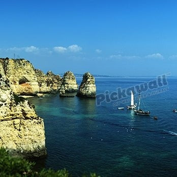 Portugal, Algarve, Lagos, Ponta da Piedade, elevated view - Pickawall