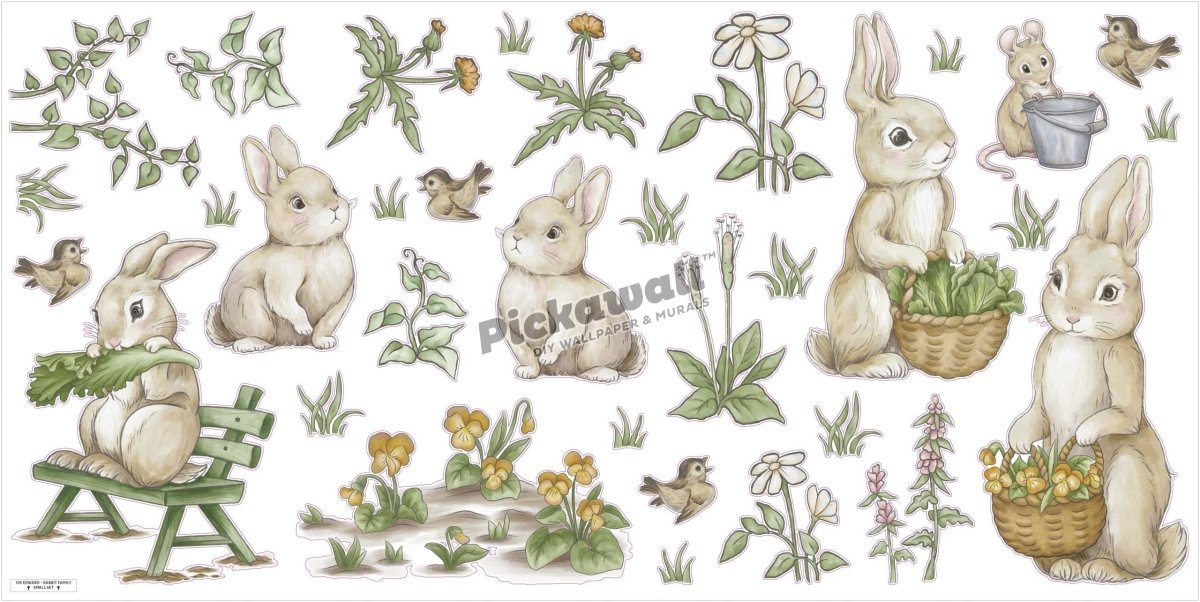 Rabbit Family Decal Set by Kikki Belle - Pickawall