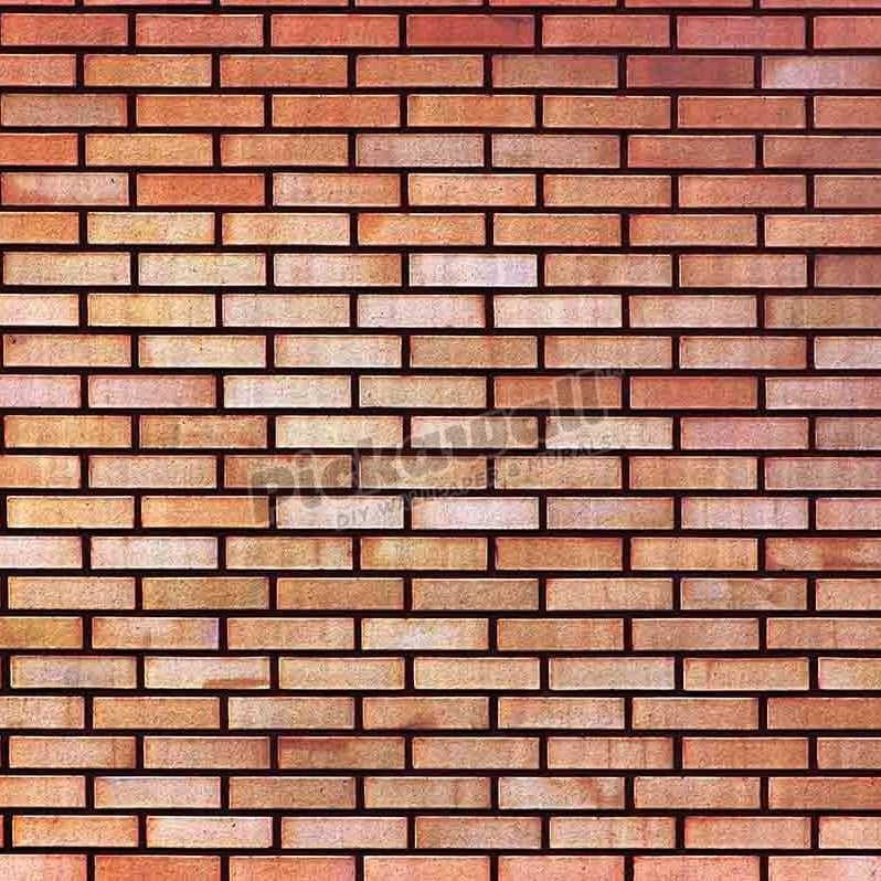 Red yellow beige tan fine brick wall texture background, large detailed horizontal copy space closeup - Pickawall
