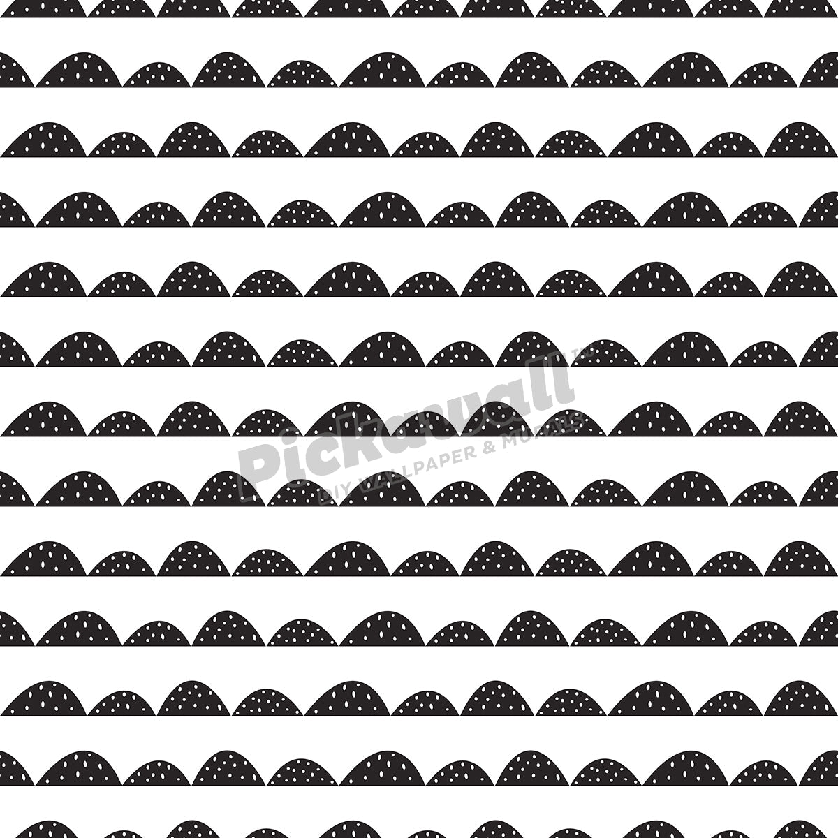 Scandinavian black and white pattern in hand drawn style - Pickawall