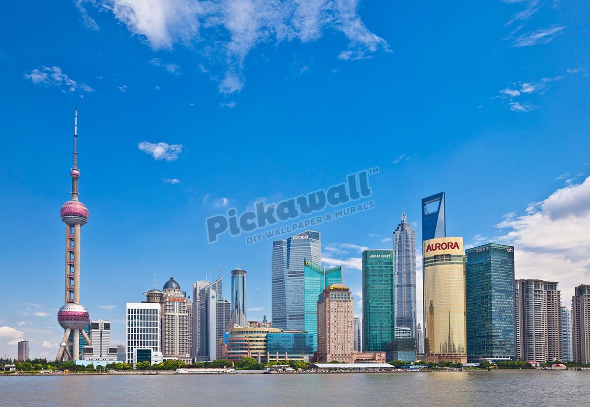Shanghai pudong Skyline with Oriental Pearl PRC, People's Republic of China, Asia - Pickawall