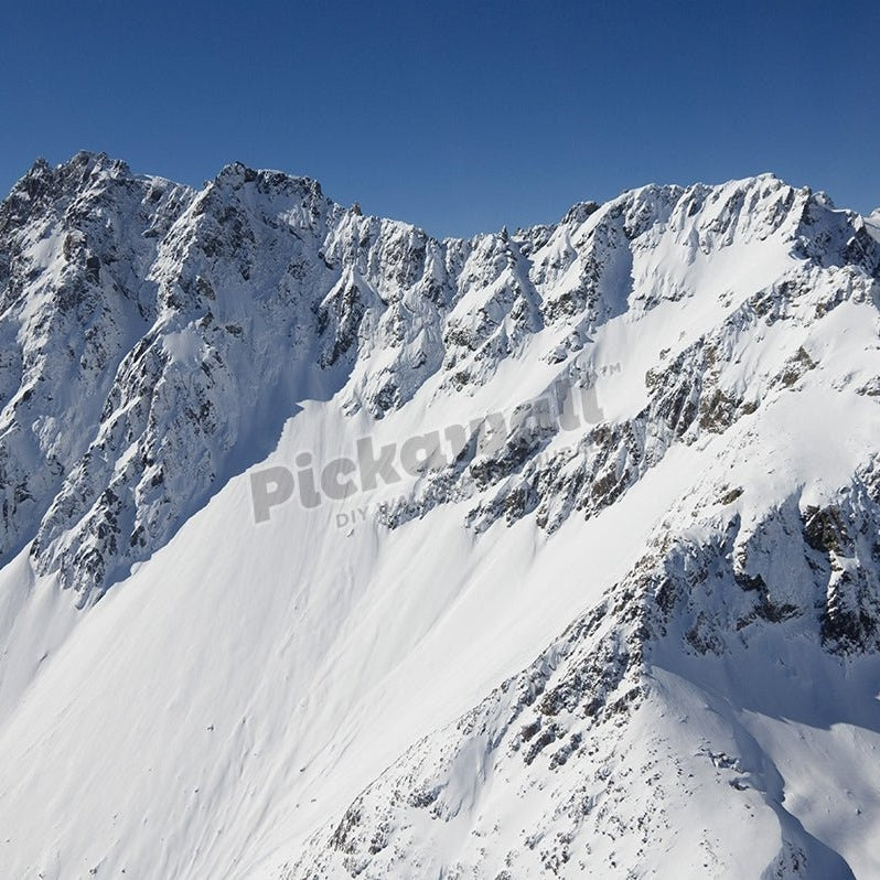 Snow covered mountain in Southern Alps, South Island, New Zealand - Pickawall