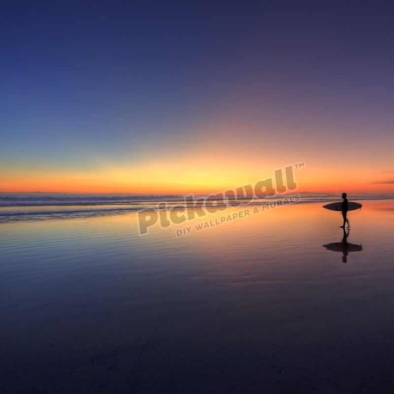Surfer walking on rainbow - Pickawall